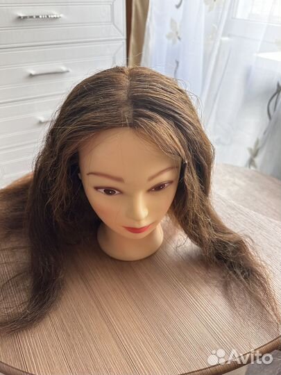 Голова манекен с натуральными волосами
