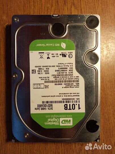 HDD Western Digital WD10earx нерабочий на донора