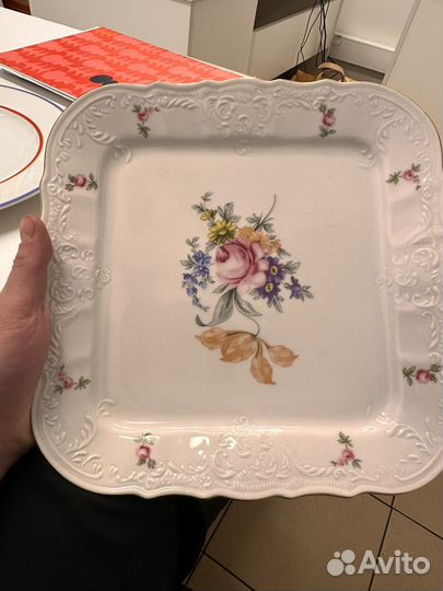 Поднос 26см. Декорированный 