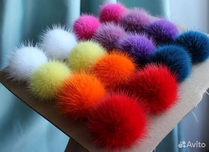 Помпоны из норки