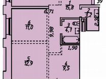 3-к. квартира, 70,9 м², 5/12 эт.