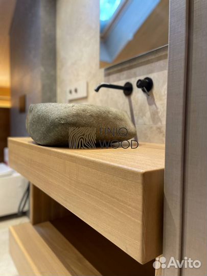 Тумба под раковину из дерева лофт