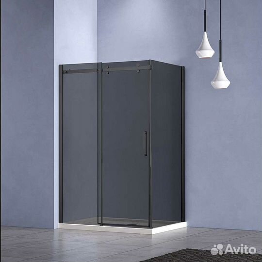 Душевой уголок Vincea Como-N 120x90 VSR-4CN9012CGB профиль Черный стекло тонированное