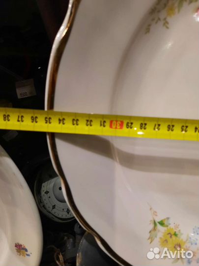 Тарелка блюдо огромного размера СССР Дулёво