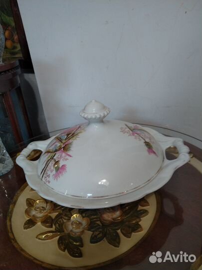 Террина фарфор цветы чертополоха Кузнецов сохран