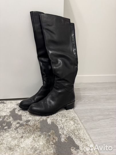 Сапоги кожаные женские