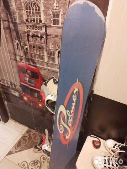 Комплект сноуборд 146, крепления, боты 25 см