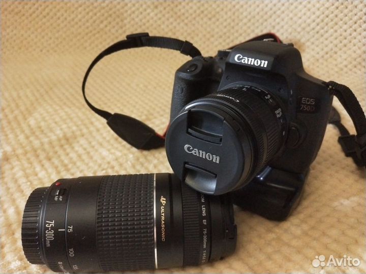 Canon EOS 750D Kit 18-55m STM и тел.75-300mm