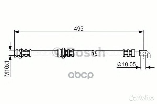 Тормозной шланг зад лев 1987476401 Bosch