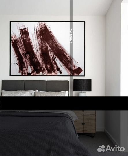 Абстрактная картина для кафе, клуба, ресторана