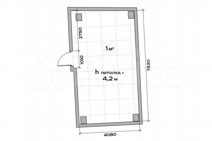 Продажа ПСН 28.7 м² в торговом центре Метромолл
