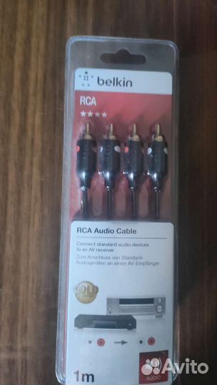 Кабель Belkin 2RCA - 2RCA, 1м Black