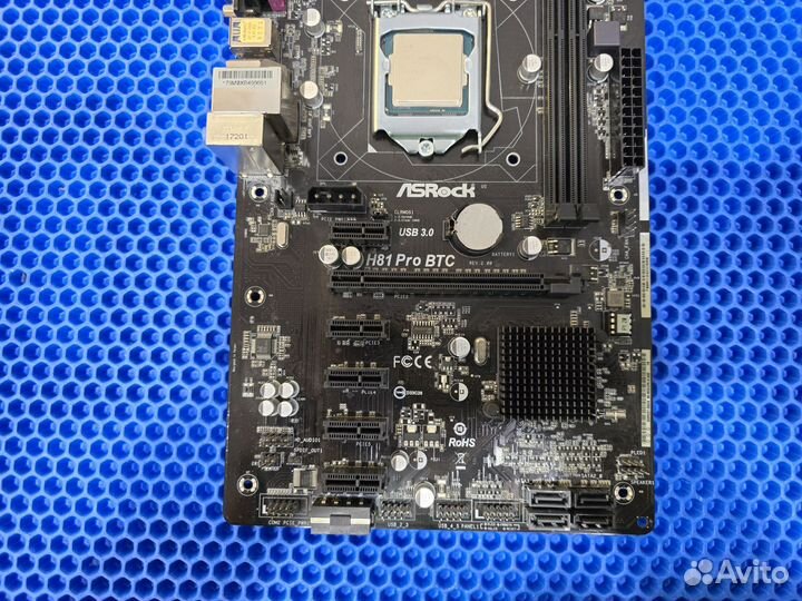 Материнская плата Asrock H81 Pro BTC + проц 1150