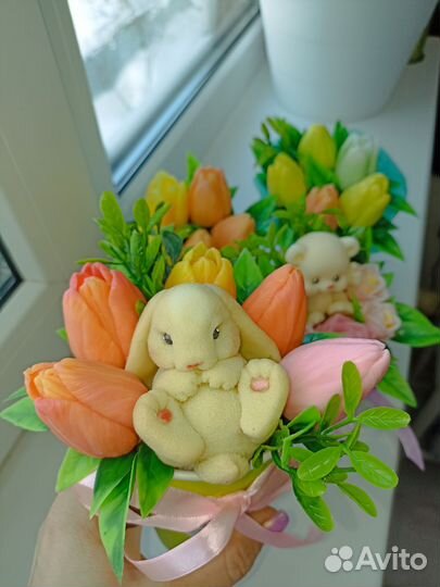 Букет цветов из мыла ручной работы