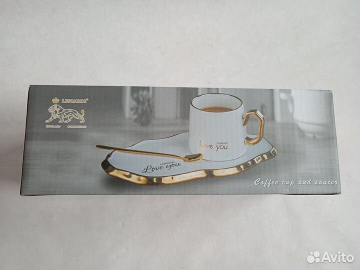 Чашка с блюдцем новые, кофейный набор