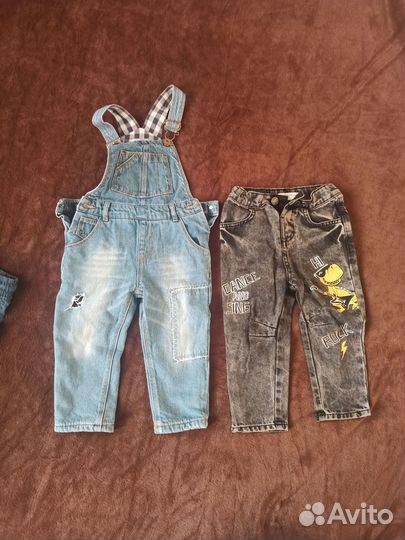 Джинсы на мальчика 86 92