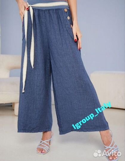 Брюки оверсайз широкие летние кюлоты