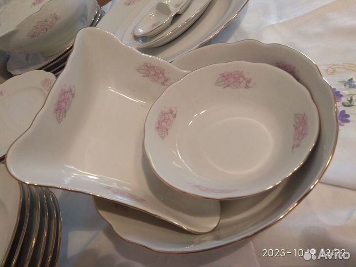 Столовый сервиз новый польский фарфоровый
