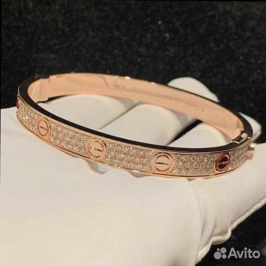 Cartier золотой браслет с бриллиантами