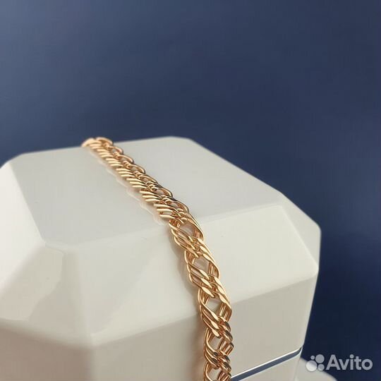 Браслет Тройной ромб с алмазной гранью