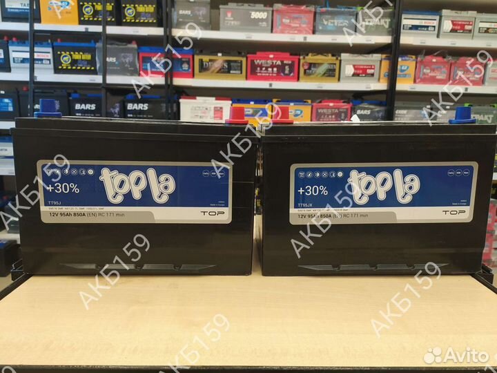 Topla 95Ач 850А для японских и корейских авто