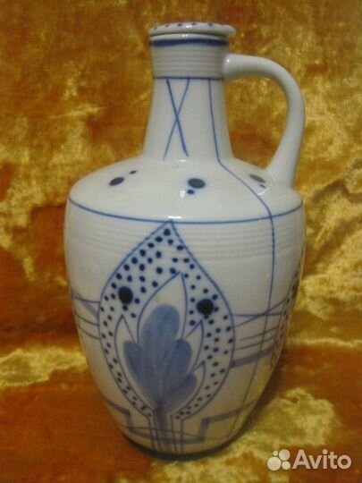 Графин для вина и 6 стопок СССР гжель