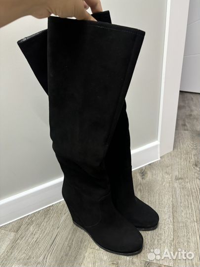 Сапоги женские зимние замшевые 36