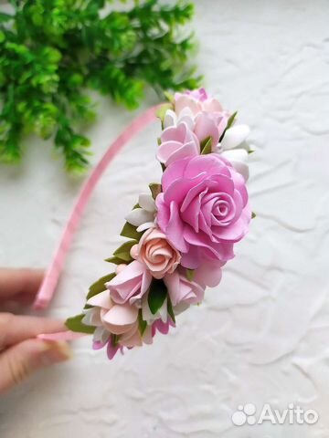 Ободок с цветами