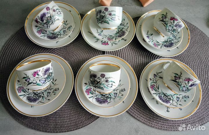 Чайные пары советский фарфор СССР лфз