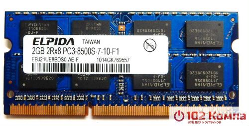 Оперативная память sodimm Elpida DDR3 2Gb, PC3-850