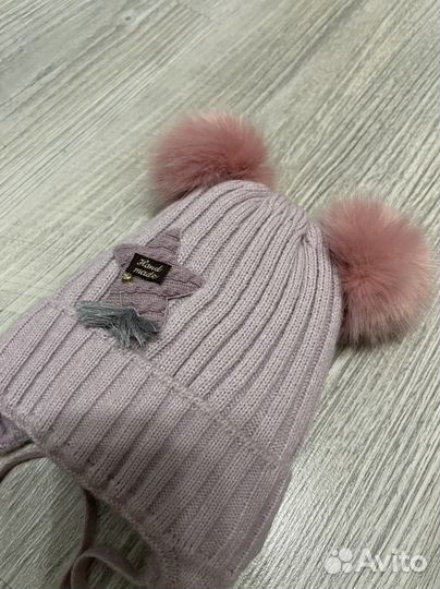 Шапка детская для девочки зимняя