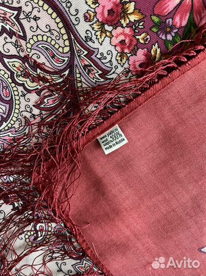 Павловопосадский платок шерсть