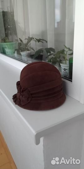 Шляпа женская зимняя замшевая 56р