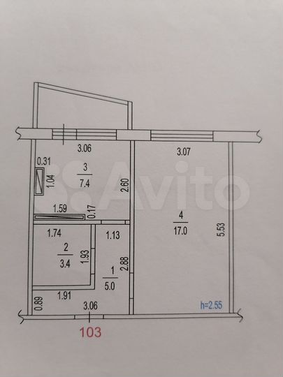 1-к. квартира, 32,8 м², 5/10 эт.