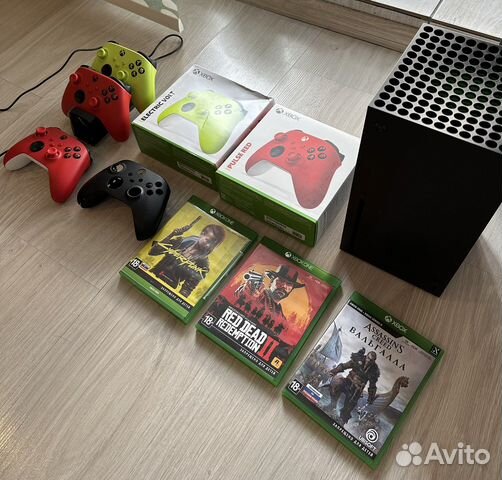 Xbox series x, 3 геймпада, игры