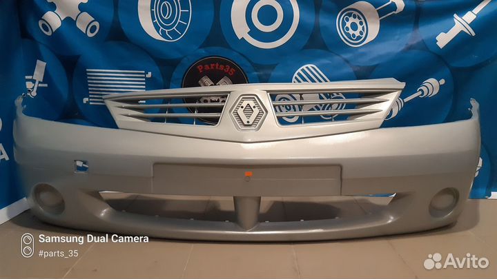 Бампер передний Renault Logan фаза 1