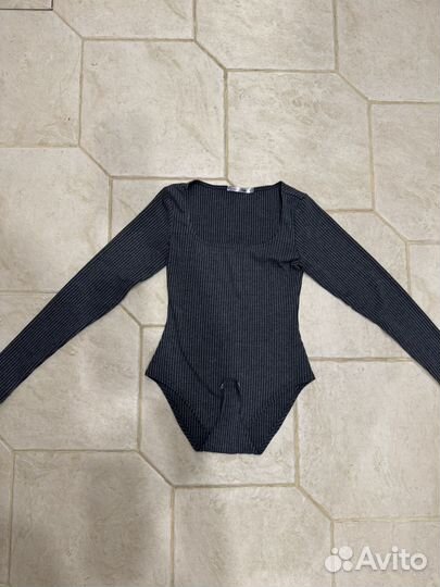 Боди женское серое