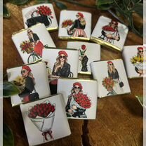 Шоколад с весенним дизайном