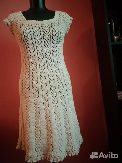 Платье ажурное вязаное