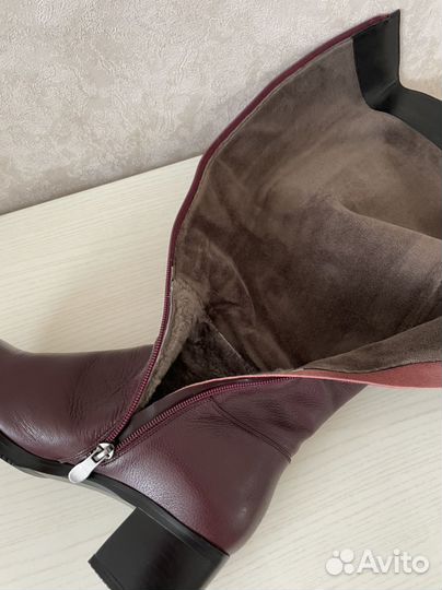 Сапоги еврозима натуральная кожа и мех 36