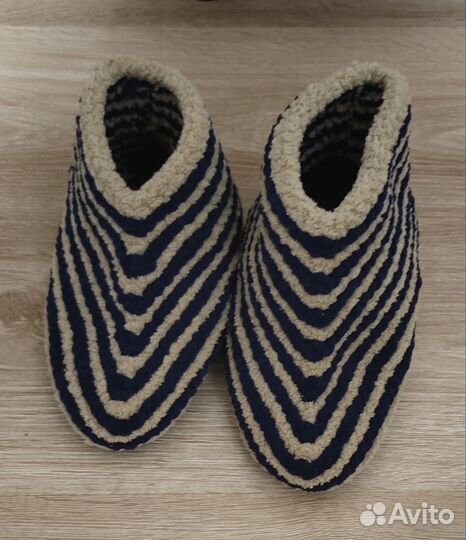 Тапочки домашние вязаные