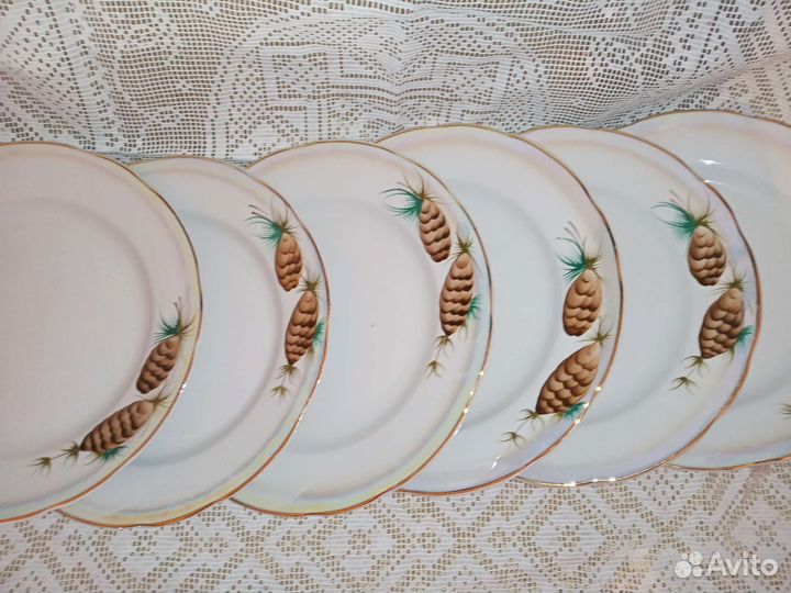 Тарелочки Коростень фарфор СССР