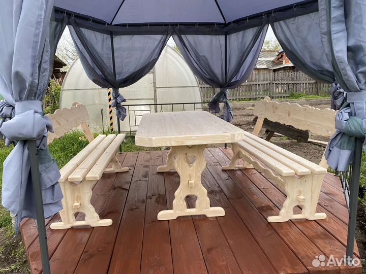 Комплект стол с лавками