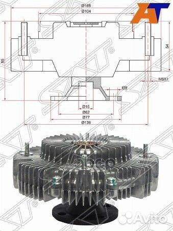 Вискомуфта toyota dyna,hiace,hilux,land cruiser