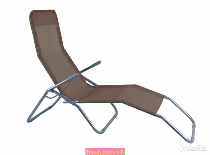 Кресло -шезлонг для дачи Капри арт.WR1658 серый