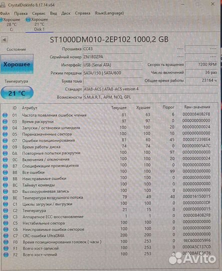 Жесткий диск 500гб, 1Тб, 2.5