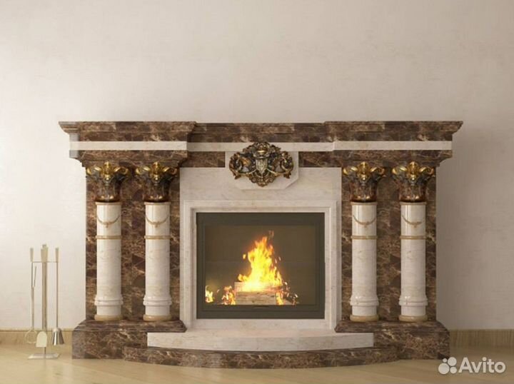 Камин из мрамора Волокас