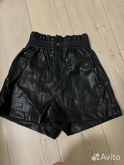 Шорты экокожа zara 34(XS-S)