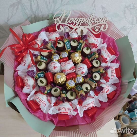 Сладкие букеты из конфет