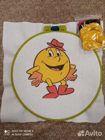 Набор для вышивания крестом с пяльцами и набором м